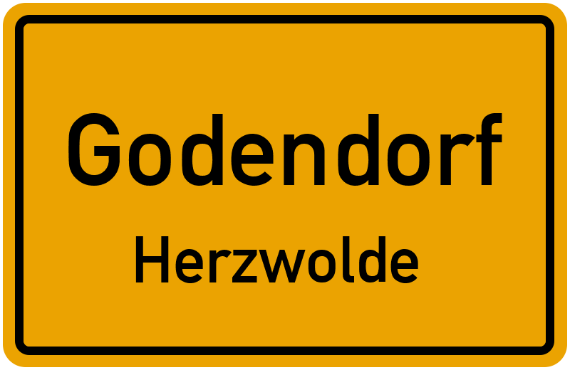 Ortsschild Godendorf