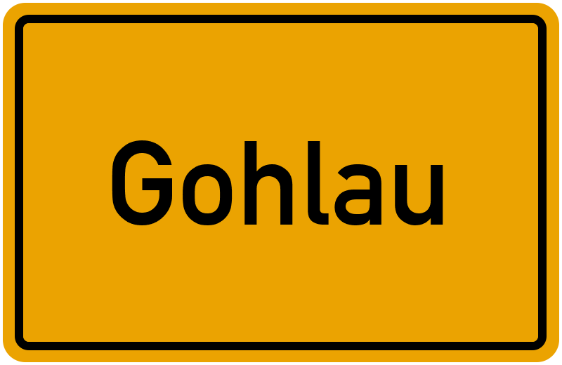 Ortsschild Gohlau