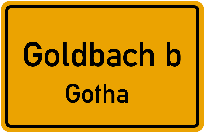 Ortsschild Goldbach b
