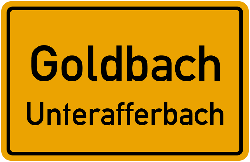 Ortsschild Goldbach