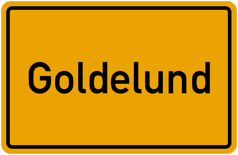 Ortsschild Goldelund