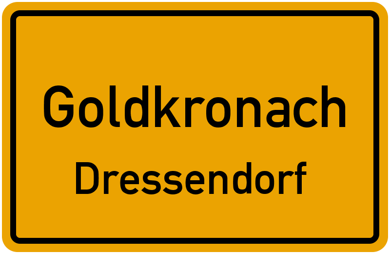 Ortsschild Goldkronach