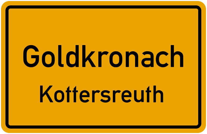 Ortsschild Goldkronach