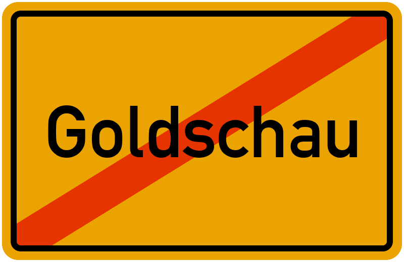 Ortsschild Goldschau