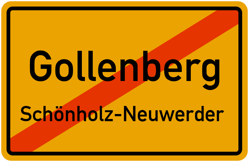 Ortsschild Gollenberg
