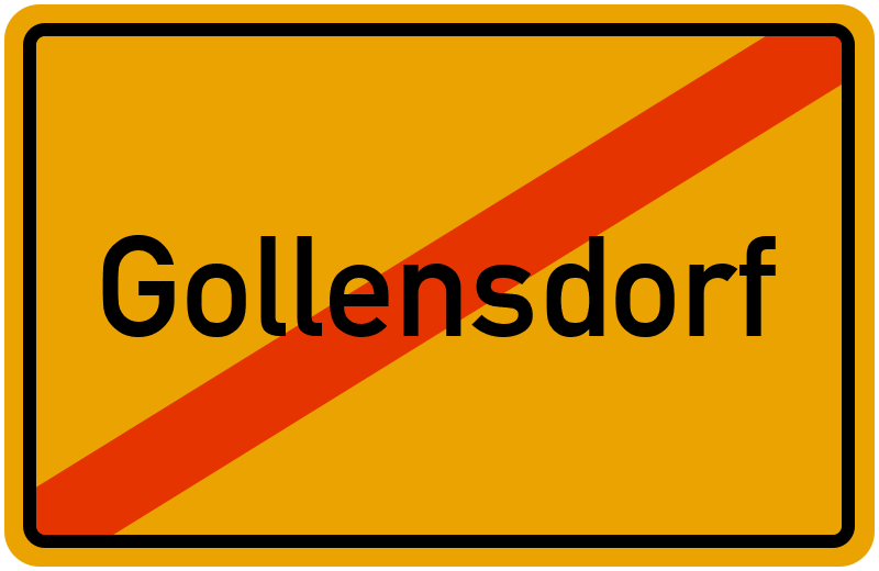 Ortsschild Gollensdorf