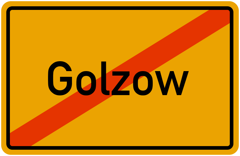 Ortsschild Golzow