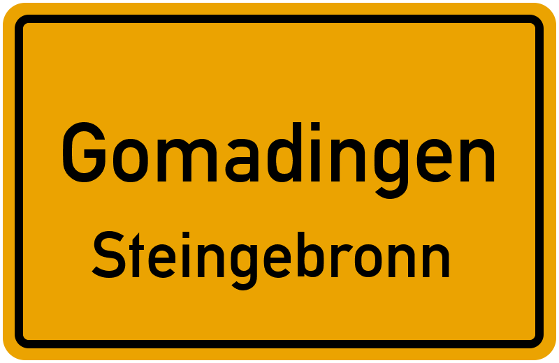 Ortsschild Gomadingen