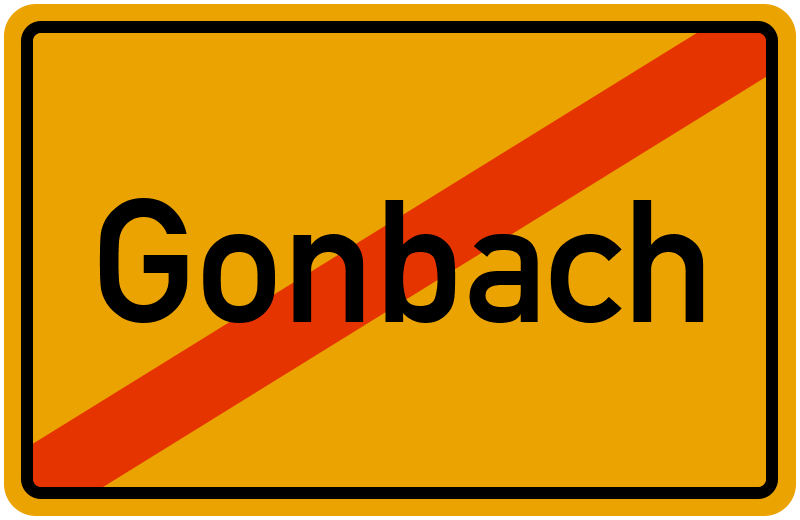 Ortsschild Gonbach