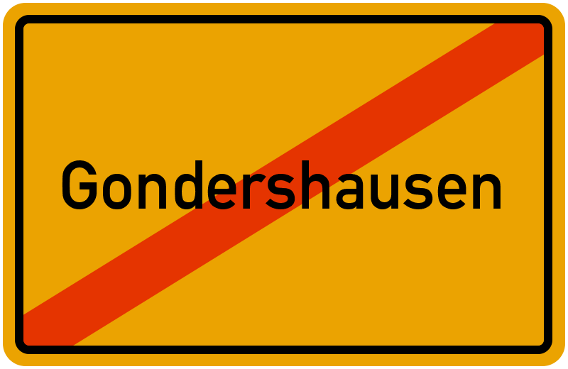 Ortsschild Gondershausen