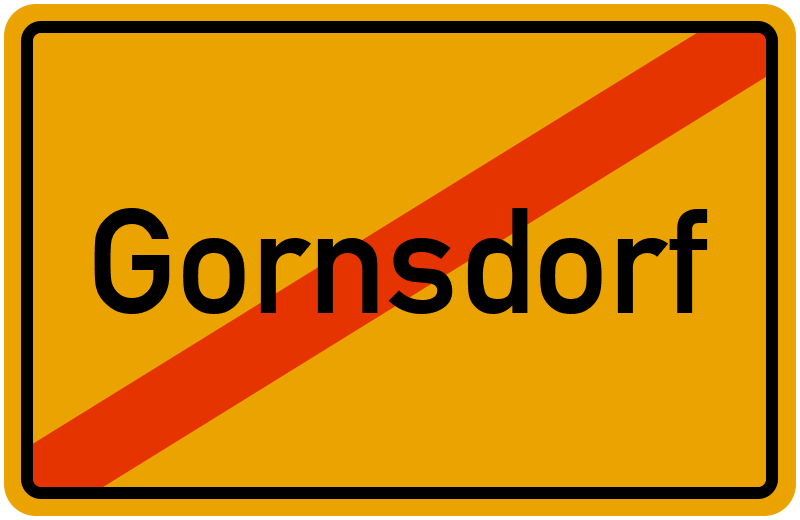 Ortsschild Gornsdorf