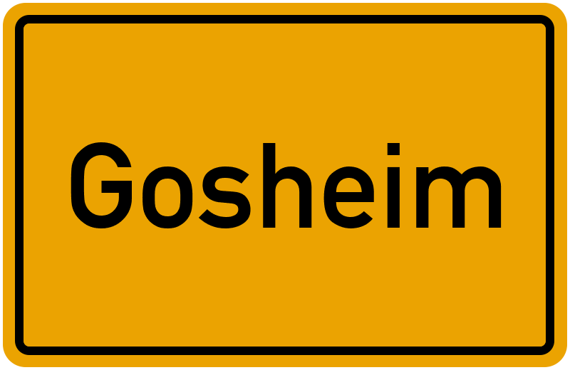Ortsschild Gosheim