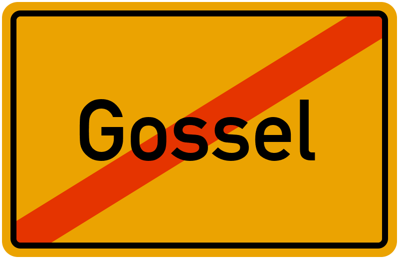 Ortsschild Gossel
