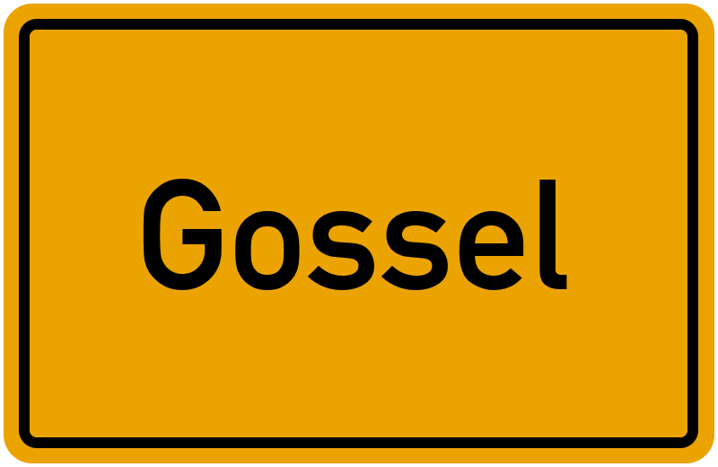 Ortsschild Gossel