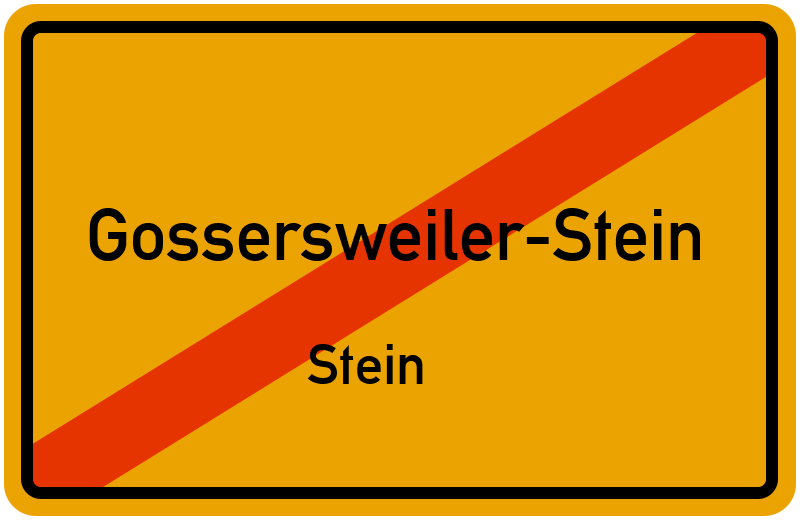 Ortsschild Gossersweiler-Stein