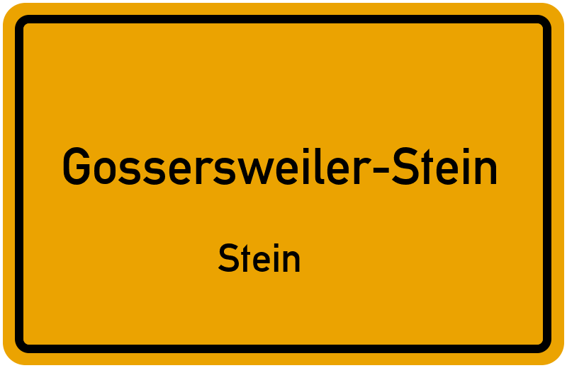 Ortsschild Gossersweiler-Stein