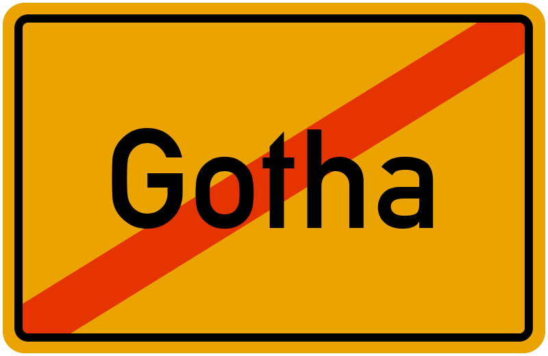 Ortsschild Gotha