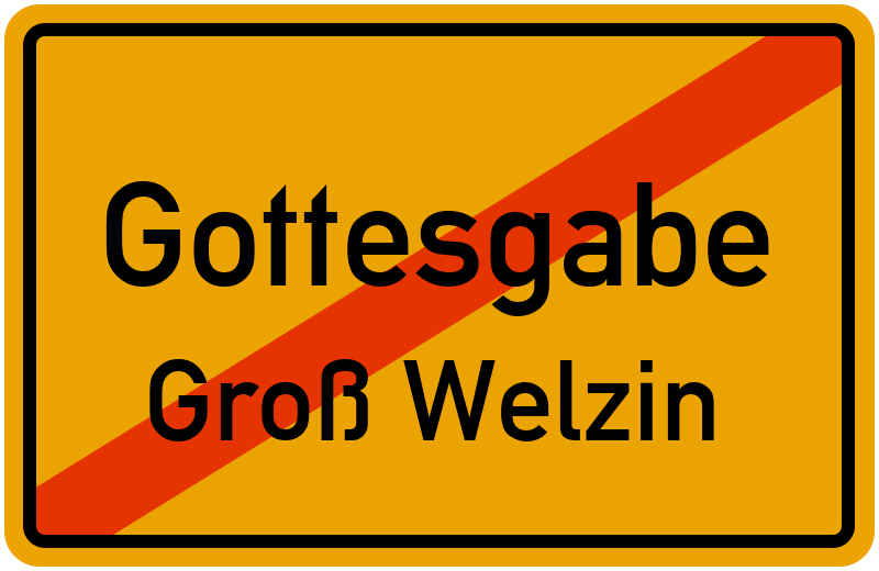 Ortsschild Gottesgabe