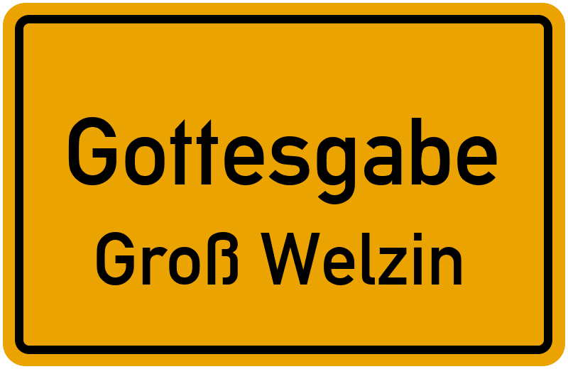 Ortsschild Gottesgabe