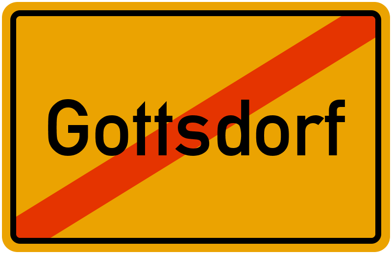 Ortsschild Gottsdorf