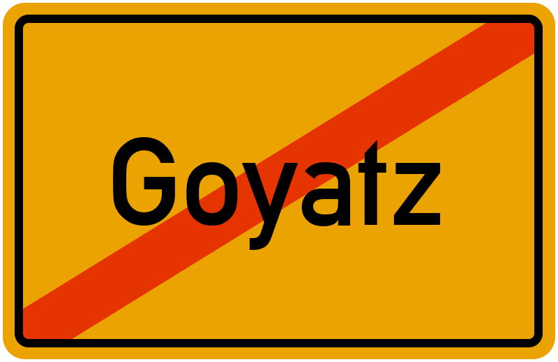 Ortsschild Goyatz