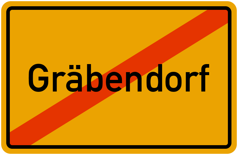 Ortsschild Gräbendorf