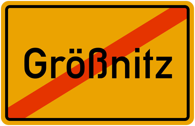 Ortsschild Größnitz