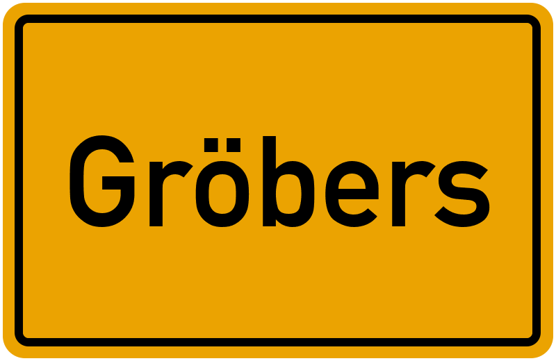 Ortsschild Gröbers