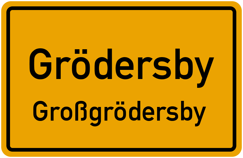 Ortsschild Grödersby