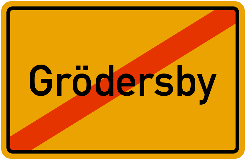 Ortsschild Grödersby