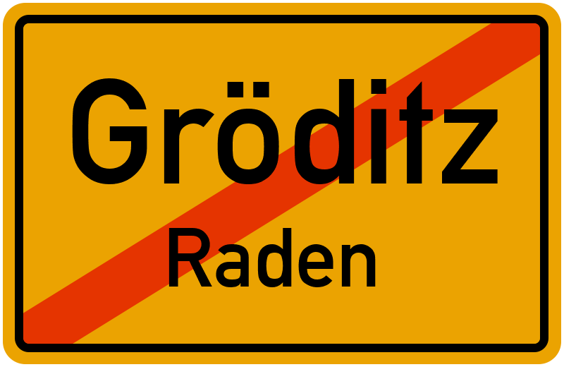 Ortsschild Gröditz