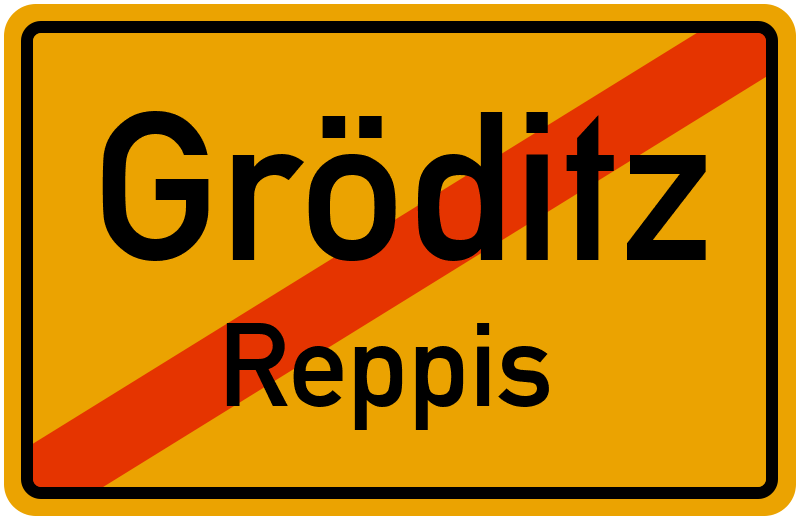 Ortsschild Gröditz