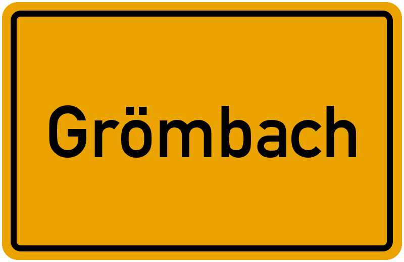 Ortsschild Grömbach