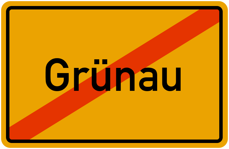 Ortsschild Grünau