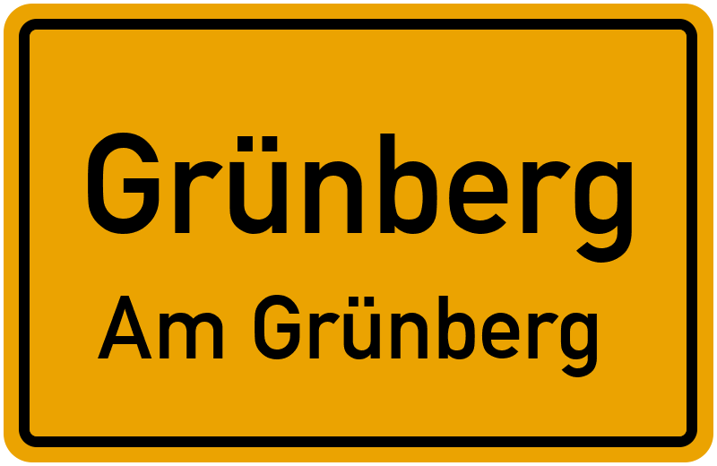 Ortsschild Grünberg