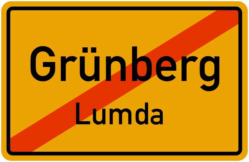 Ortsschild Grünberg