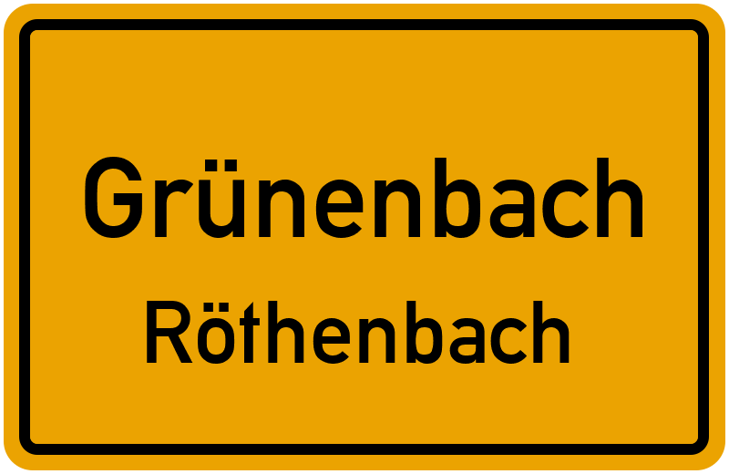 Ortsschild Grünenbach