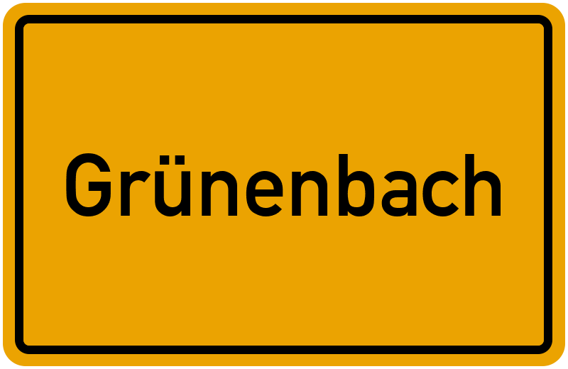 Ortsschild Grünenbach