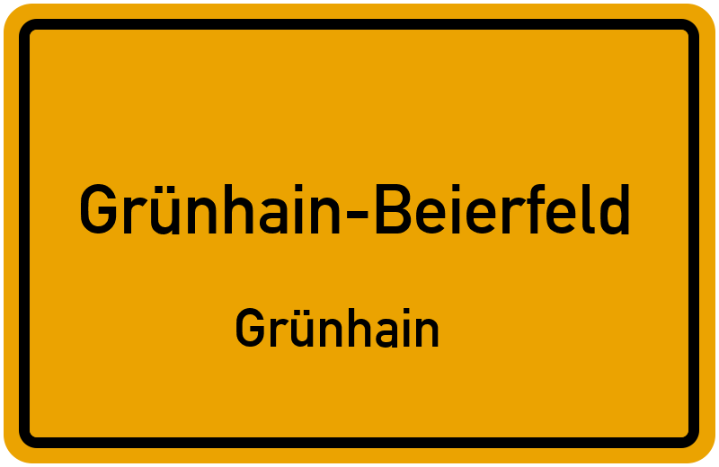 Ortsschild Grünhain-Beierfeld
