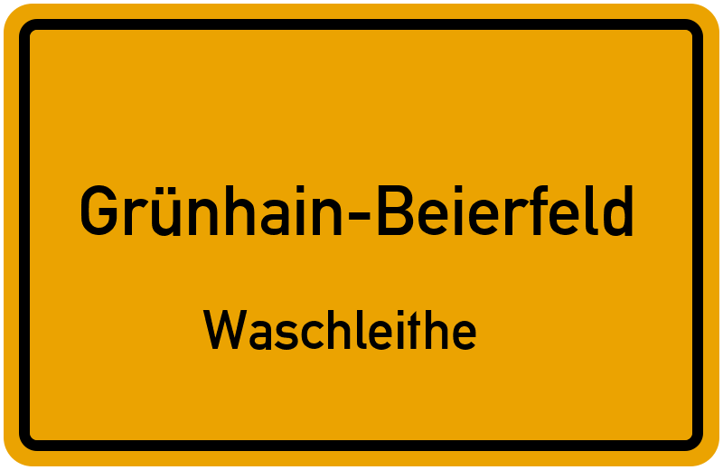 Ortsschild Grünhain-Beierfeld