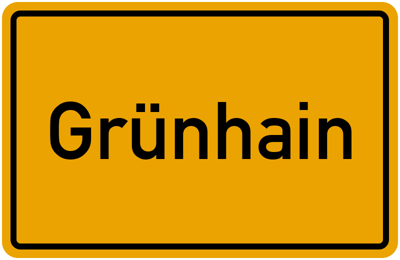 Ortsschild Grünhain