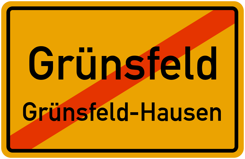 Ortsschild Grünsfeld