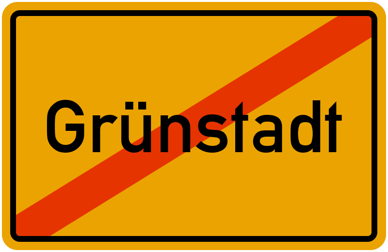 Ortsschild Grünstadt