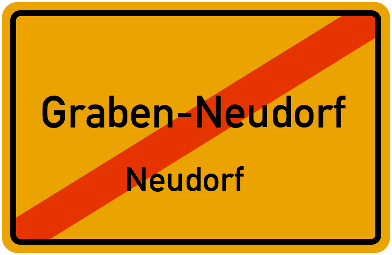 Ortsschild Graben-Neudorf