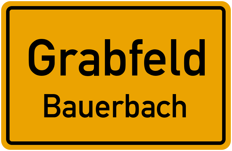 Ortsschild Grabfeld