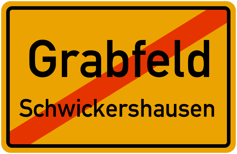 Ortsschild Grabfeld