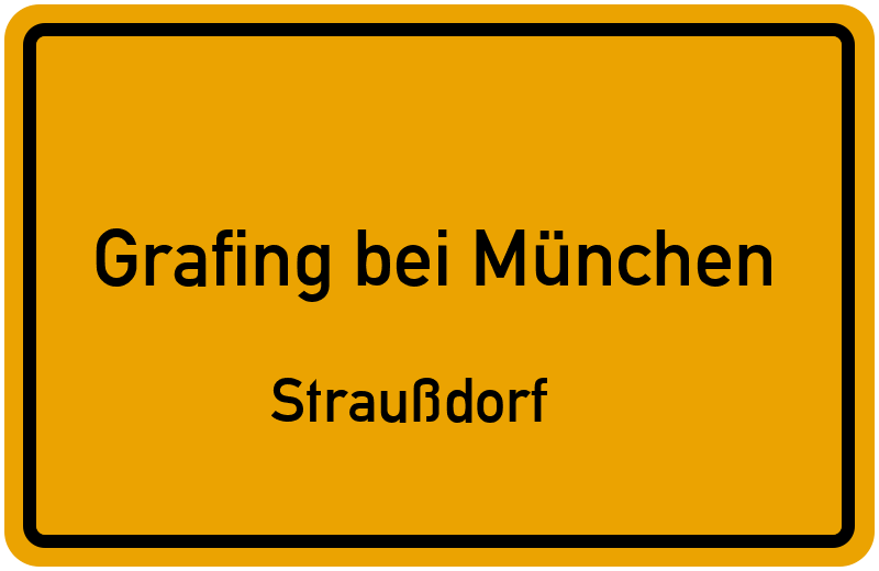 Ortsschild Grafing bei München