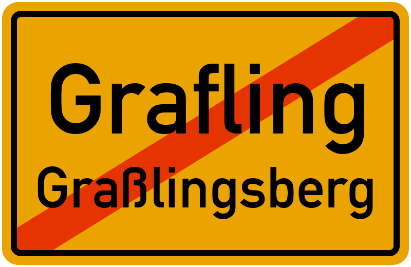 Ortsschild Grafling