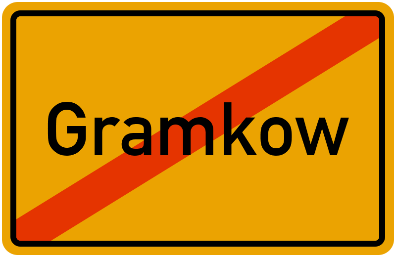 Ortsschild Gramkow