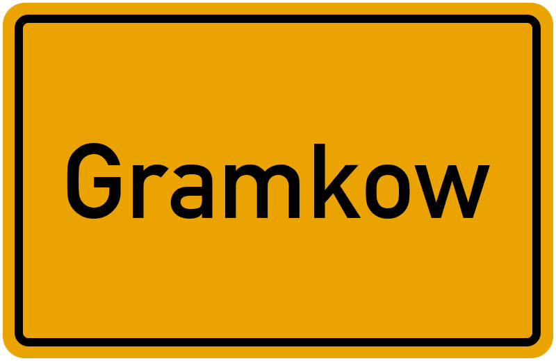 Ortsschild Gramkow